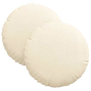 vidaXL Pol&scaron;t&aacute;ře na sedadla 2 ks Žebrovan&aacute; l&aacute;tka Kr&eacute;mov&aacute; &Oslash;30 x 13 cm