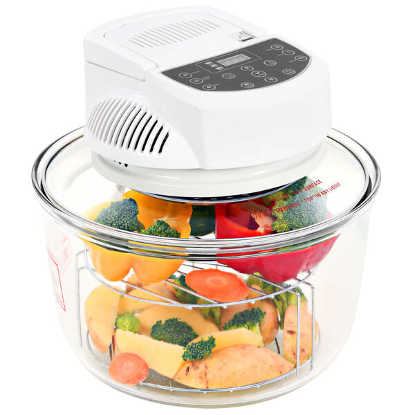 vidaXL Halogenov&aacute; trouba s n&aacute;stavcem digit&aacute;ln&iacute; časovač 1 400 W 17 l