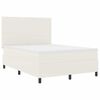 vidaXL Postel s boxspringem s čelo Kr&eacute;mov&aacute; a b&iacute;l&aacute; 140 x 190 cm