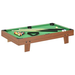 vidaXL Mini kulečn&iacute;kov&yacute; stůl 92 x 52 x 19 cm hněd&yacute; a zelen&yacute;