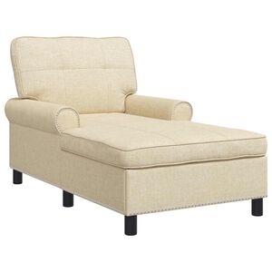 vidaXL Chaise Lounge s pol&scaron;t&aacute;řem Kr&eacute;mov&aacute; 91 x 157 x 91 cm textil