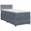 vidaXL Postel boxspring s matrac&iacute; s čelo Tmavě &scaron;ed&aacute; 90 x 190 cm Samet