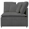 vidaXL Modulární rohový modul pohovky s polštáři Tmavě šedá 100 cm