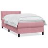 vidaXL Box spring postel s matrac&iacute; růžov&aacute; 80x220 cm samet