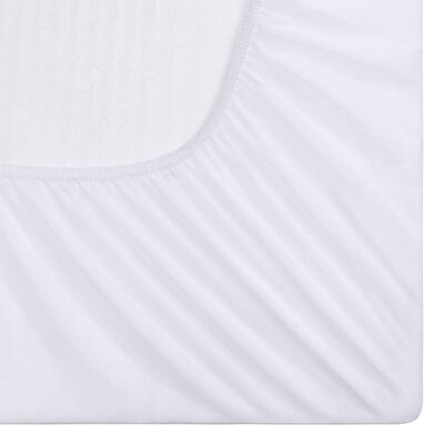 vidaXL Napínací prostěradlo voděodolné 2 ks bavlna 60 x 200 cm bílé