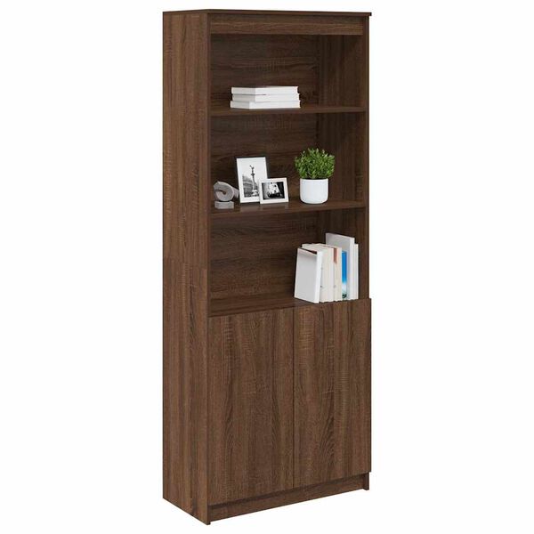 vidaXL Skř&iacute;ň highboard hněd&yacute; dub 70 x 35 x 180 cm kompozitn&iacute; dřevo