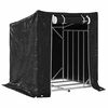 vidaXL Stojan na palivov&eacute; dřevo s krytem 100,5x100,5x110,5 cm