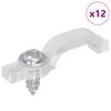 vidaXL LED p&aacute;sek spony 23,8 mm 12 ks Transparentn&iacute; Plast a železo