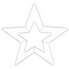 vidaXL Vánoční hvězda Studená bílá 51,5 x 50 x 0,65 cm Železo