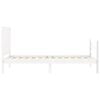 vidaXL Rám postele s čelem bílý Single masivní dřevo