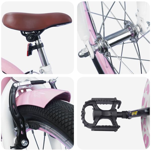 vidaXL Dětsk&eacute; Kolo 18 palců pro 5-7 let Světle růžov&aacute;