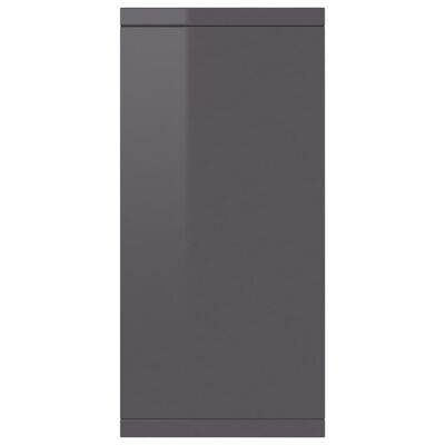 vidaXL Příborník šedý s vysokým leskem 88 x 30 x 65 cm dřevotříska