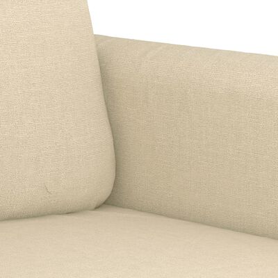 vidaXL 3dílná sedací souprava s polštáři krémová textil