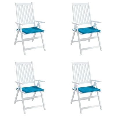 vidaXL Podušky na zahradní židli 4 ks modré 50x50x3 cm látka oxford