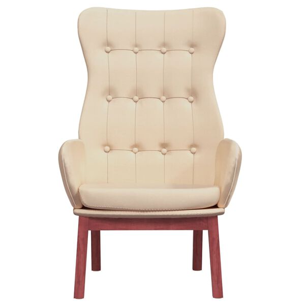 vidaXL Relaxačn&iacute; židle kr&eacute;mov&aacute; textil