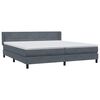 vidaXL Box spring postel s matrac&iacute; tmavě &scaron;ed&aacute; 200x220 cm samet