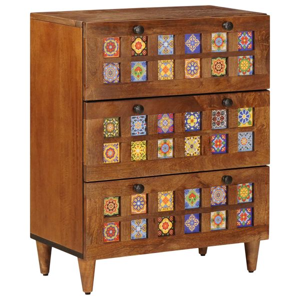 vidaXL Serv&iacute;rovac&iacute; skř&iacute;ň 3 pcs Vla&scaron;sk&yacute; ořech 60 x 33,5 x 75 cm