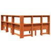 vidaXL Postel s knihovnou bez matrace hněd&aacute; 120x190 cm masiv borovice