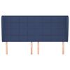 vidaXL Čelo postele typu u&scaron;&aacute;k modr&eacute; 183x23x118/128 cm textil