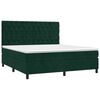 vidaXL Box spring postel s matrac&iacute; tmavě zelen&aacute; 160x200 cm samet