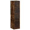 vidaXL Highboard se skleněn&yacute;mi dv&iacute;řky kouřov&yacute; dub 35 x 37 x 142 cm