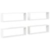 vidaXL N&aacute;stěnn&eacute; obd&eacute;ln&iacute;kov&eacute; police 4 ks b&iacute;l&eacute; 80x15x26,5 cm kompozit