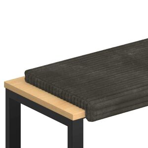 vidaXL Pol&scaron;t&aacute;ř na lavici Hladk&yacute; kord Antracitov&aacute; Hloubka 35 cm