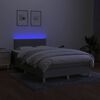 vidaXL Box spring postel s matrac&iacute; a LED světle &scaron;ed&aacute; 120x200 cm textil