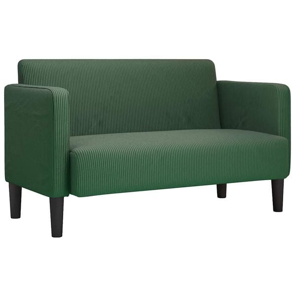 vidaXL Loveseat Sofa tmavě zelen&aacute; 109 cm man&scaron;estrov&aacute; tkanina