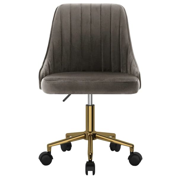 vidaXL Otočn&eacute; j&iacute;deln&iacute; židle 4 ks tmavě &scaron;ed&eacute; samet