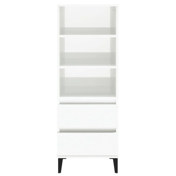 vidaXL Skř&iacute;ň highboard b&iacute;l&aacute; s vysok&yacute;m leskem 40 x 36 x 110 cm kompozit