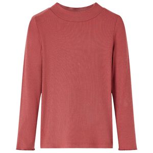 Dětské tričko s dlouhým rukávem a zvýšeným límcem červené 92