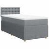 vidaXL Box spring postel s matrac&iacute; světle &scaron;ed&aacute; 90x190 cm textil