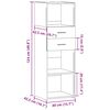 vidaXL Skř&iacute;ň highboard kouřov&yacute; dub 40 x 42,5 x 124 cm kompozitn&iacute; dřevo
