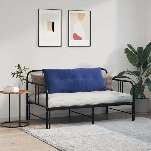 vidaXL Pol&scaron;t&aacute;ř na z&aacute;da Policov&aacute; modr&aacute; 120 x 50 cm Žebrovan&aacute; l&aacute;tka