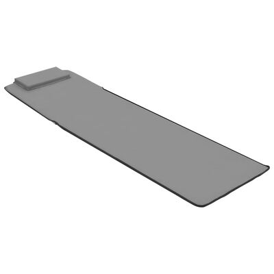 vidaXL Skládací plážové podložky 2 ks ocel a látka šedé