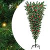 vidaXL Uměl&yacute; v&aacute;nočn&iacute; stromeček vzhůru nohama s bal&oacute;nkovou sadou 120 cm