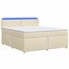 vidaXL Postel boxspring s matrac&iacute; s čelo Kr&eacute;mov&aacute; 160 x 200 cm Textil