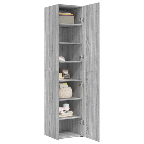 vidaXL Skříň highboard šedá sonoma 40 x 42,5 x 185 cm kompozitní dřevo