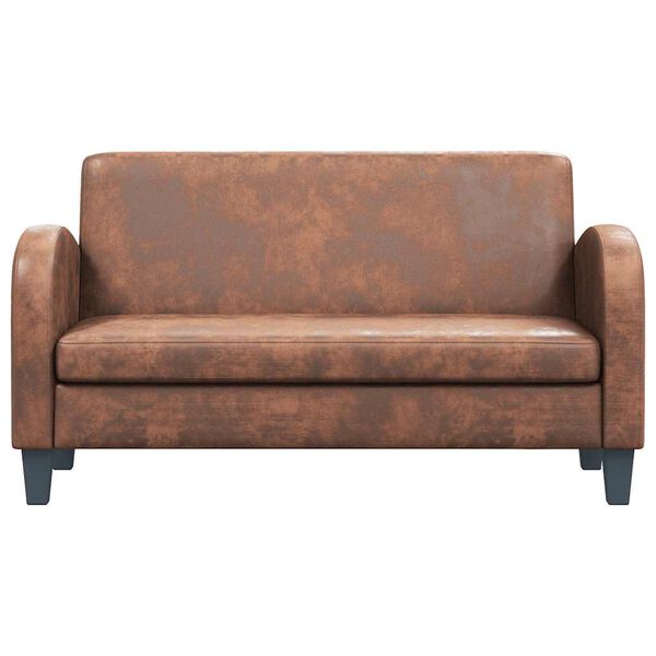 vidaXL 2místná sedačka umělý semiš hnědá