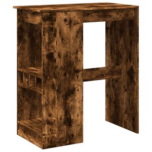 vidaXL Barov&yacute; stůl s reg&aacute;ly kouřov&yacute; dub 90 x 47,5 x 103,5 cm kompozit