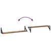 vidaXL N&aacute;stěnn&eacute; poličky s polic&iacute; 2 pcs Star&eacute; dřevo 80 x 15 x 15,5 cm