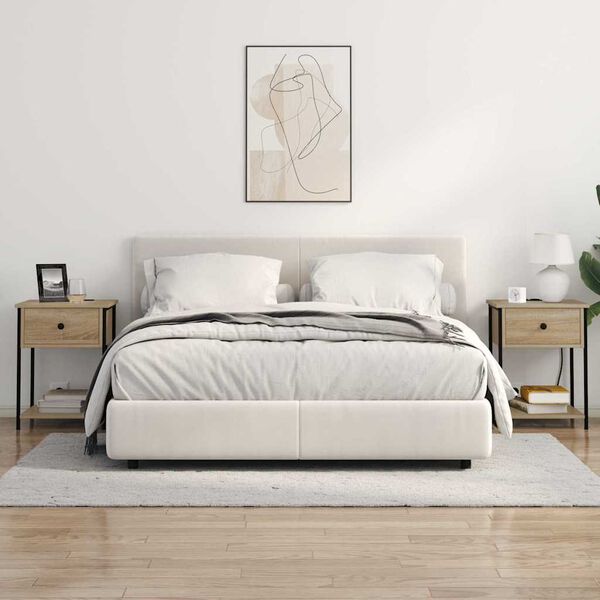 vidaXL Nočn&iacute; skř&iacute;ňka 2 pcs Sonoma dub 42 x 41 x 56 cm kompozitn&iacute; dřevo