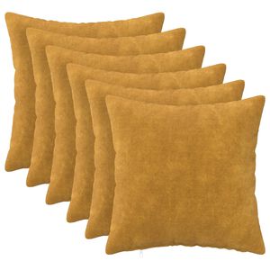 vidaXL Povlak na pol&scaron;t&aacute;ř 6 ks HEERLEN Žlut&aacute; 30 x 30 cm