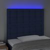 vidaXL Čelo postele s LED modr&eacute; 100x5x118/128 cm textil