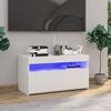 vidaXL TV skř&iacute;ňka s LED osvětlen&iacute;m b&iacute;l&aacute; vysok&yacute; lesk 75 x 35 x 40 cm