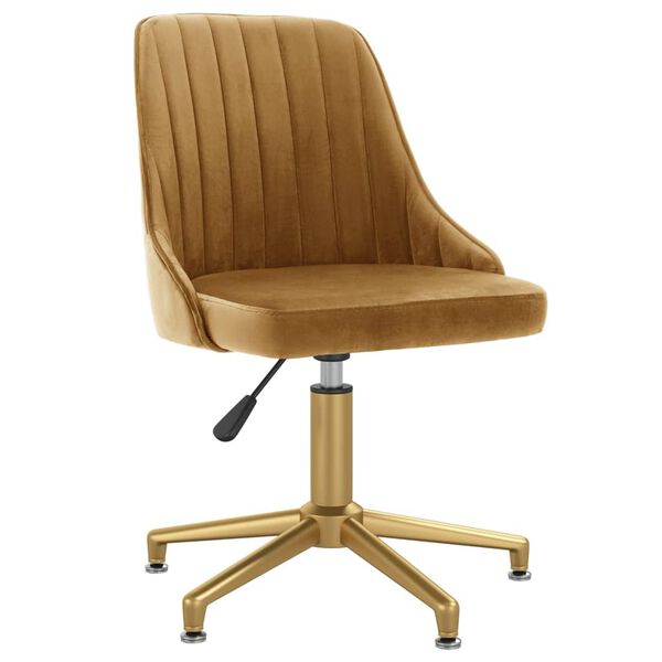 vidaXL Otočn&aacute; j&iacute;deln&iacute; židle hněd&aacute; samet