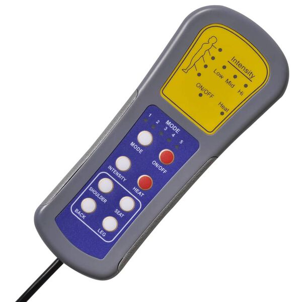 vidaXL Masážní křeslo s podnožkou černé umělá kůže