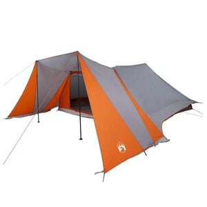 vidaXL Tipi stan 12m&iacute;stn&yacute; &Scaron;ed&aacute; a oranžov&aacute; taft