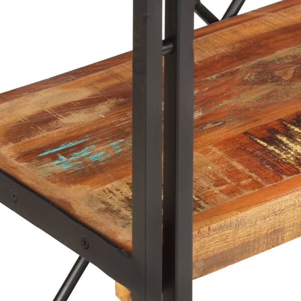 vidaXL Knihovna se 3 policemi 60x30x80 cm masivní recyklované dřevo